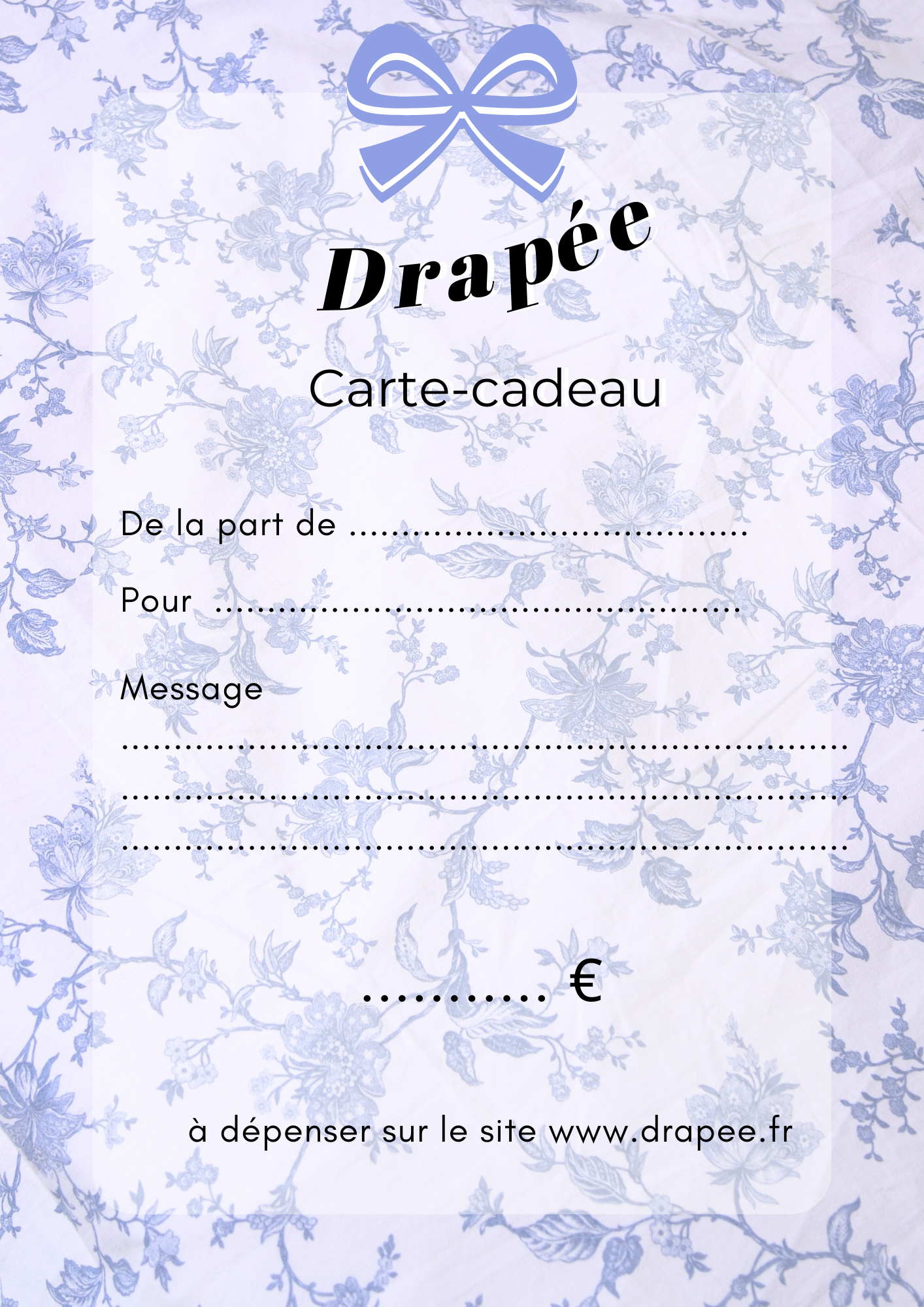 Carte cadeau Drapée