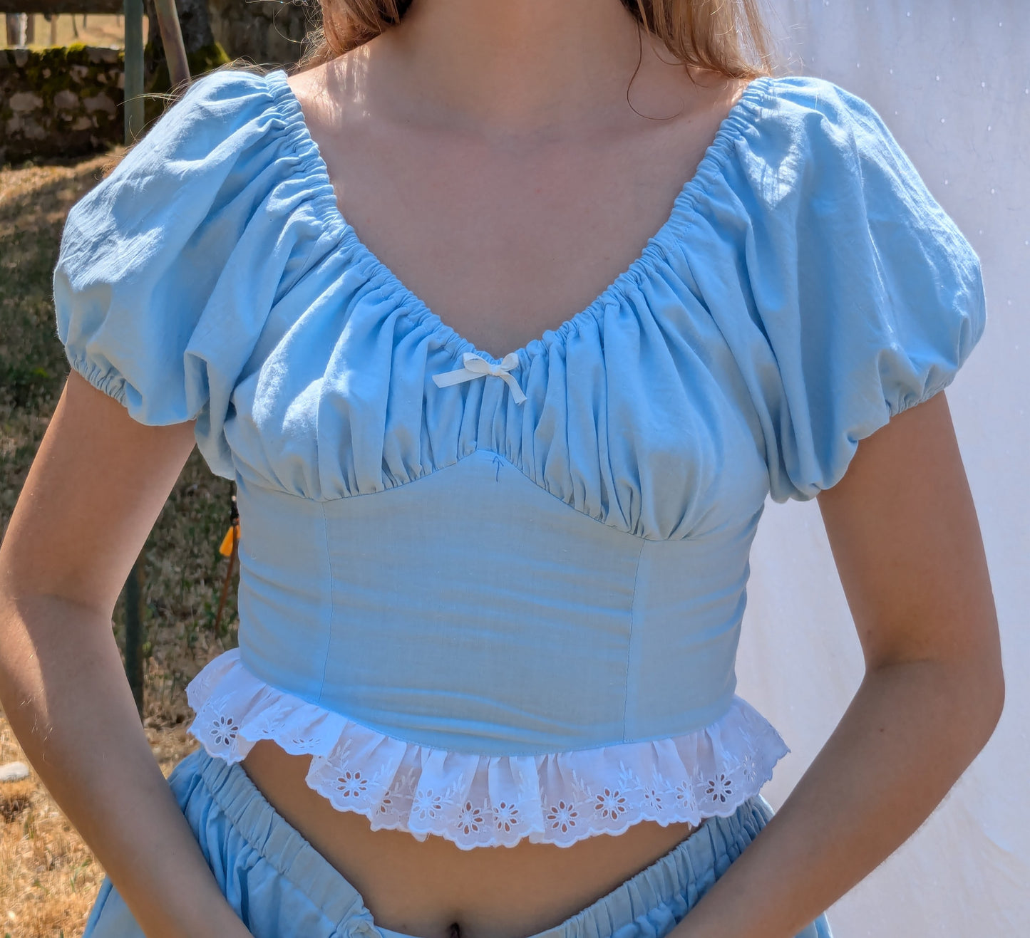 Sur commande - Corsage Coquette manches courtes