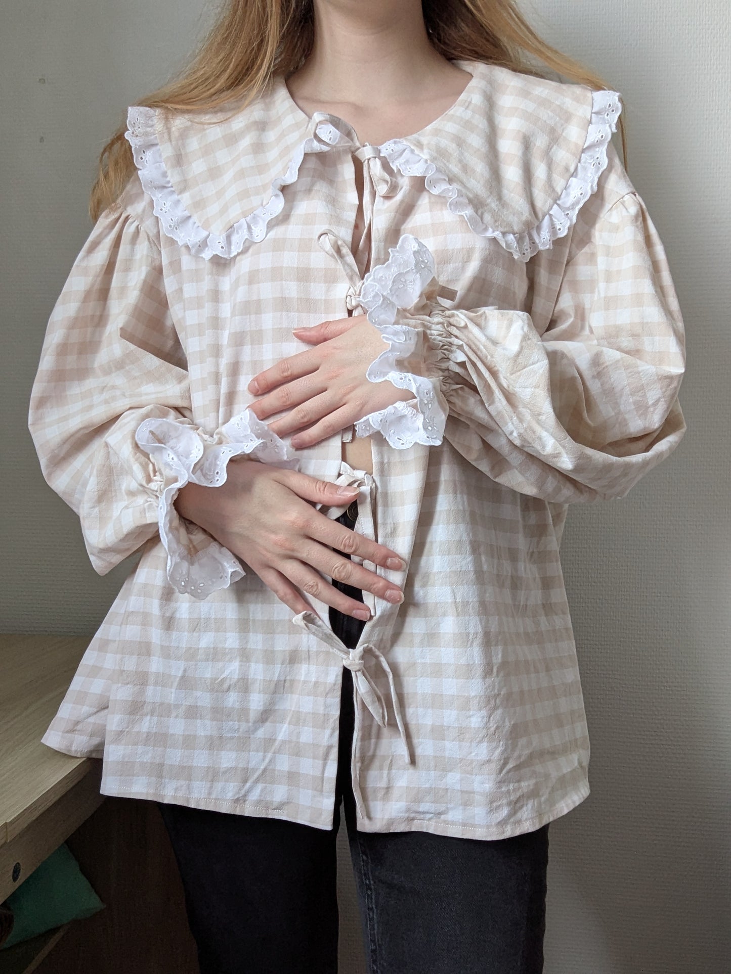 Sur commande - Blouse à col claudine