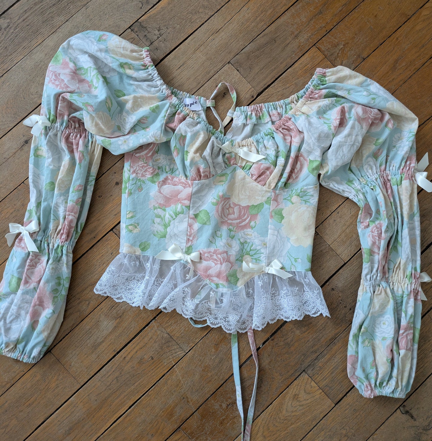 Sur commande - Corsage Coquette manches longues