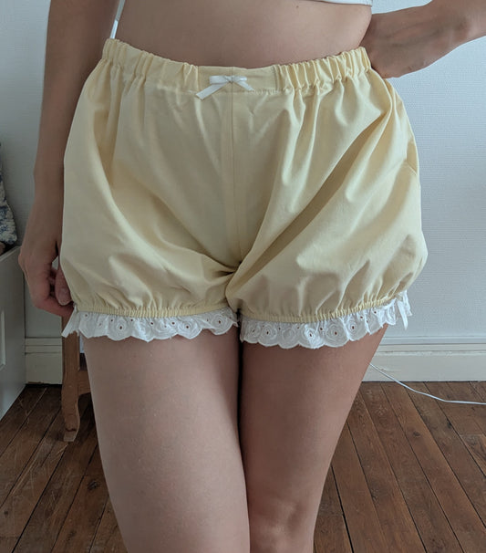 Pièce unique - Short jaune pastel - taille S