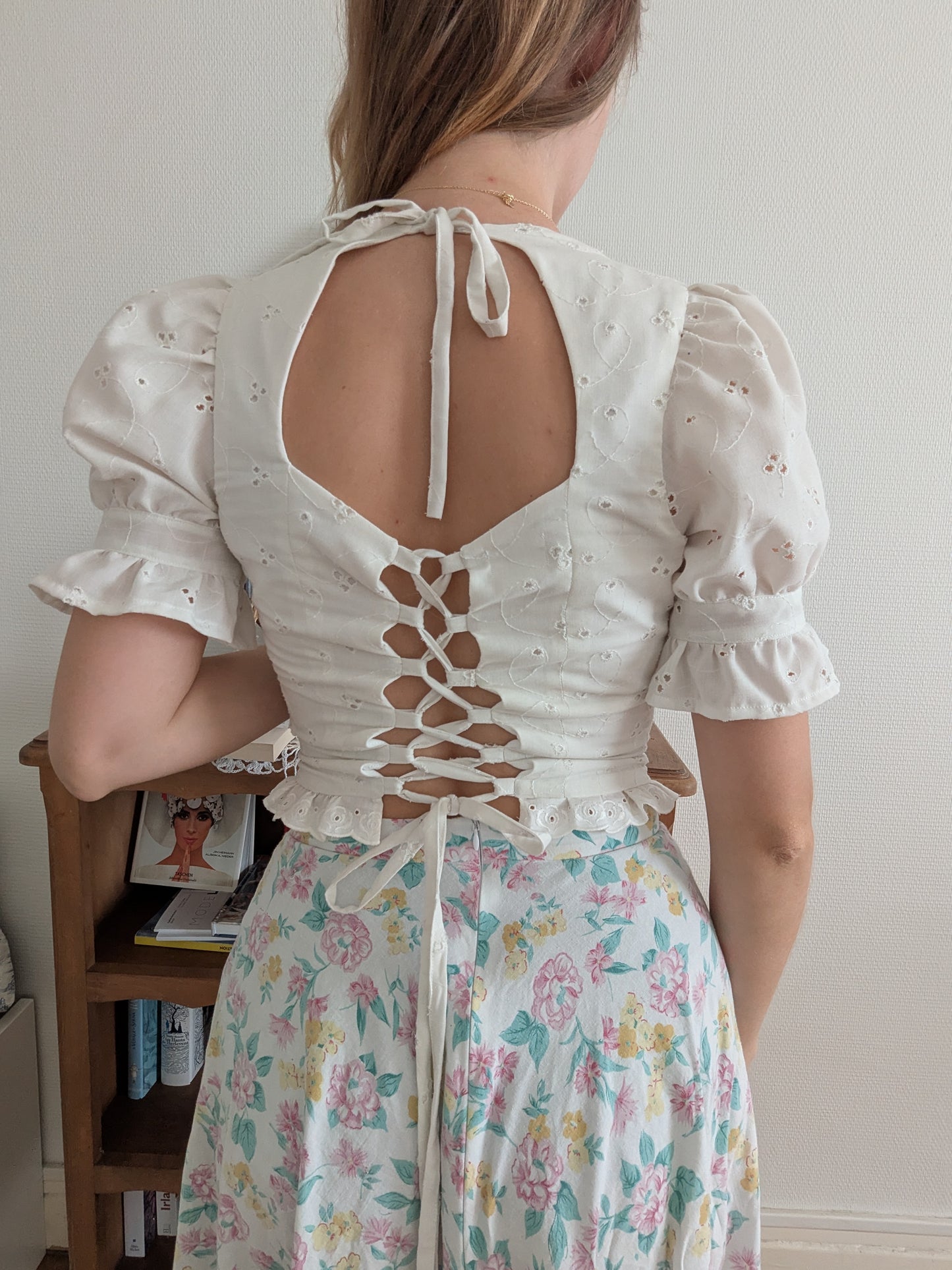 Pièce unique - Corsage Romantique broderie anglaise - taille 36
